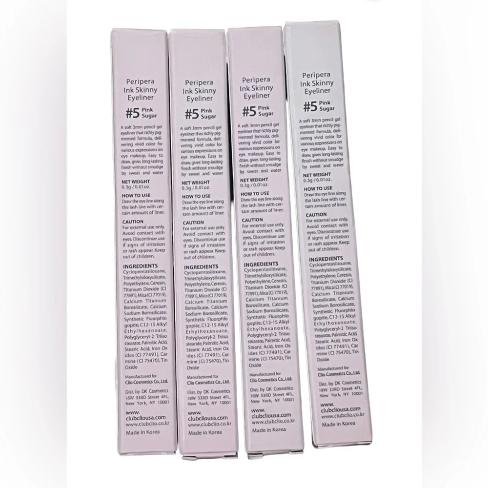 Peripera Ink Skinny Eyeliner #5 Pink Sugar lot of 4 NEW